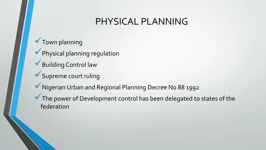 physical planning