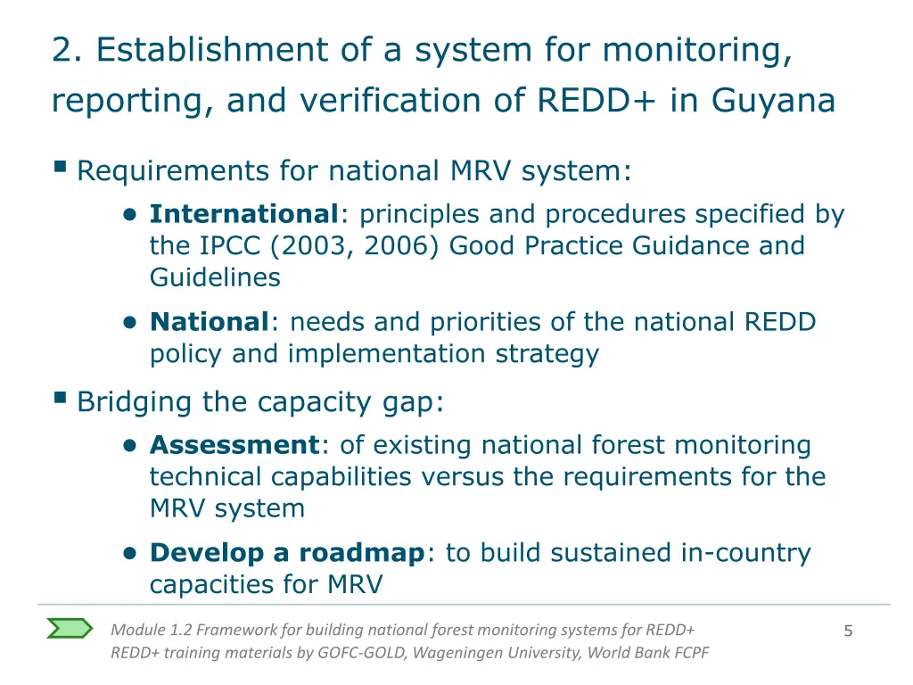 2 establishment of a system for monitoring