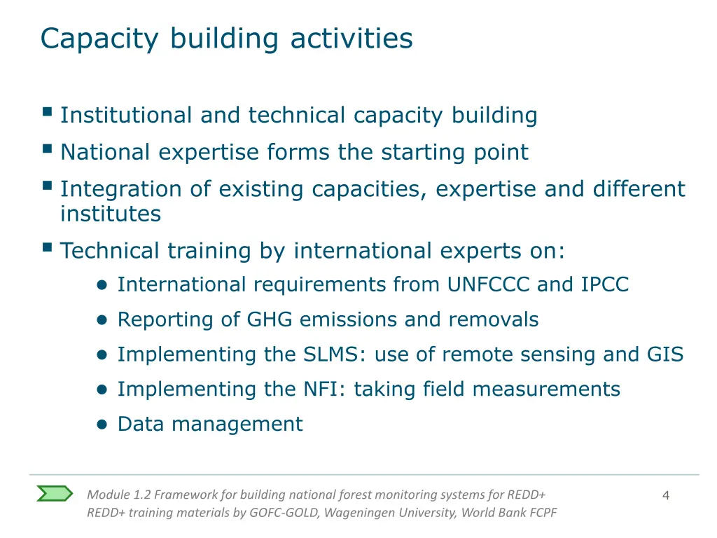 capacity building activities