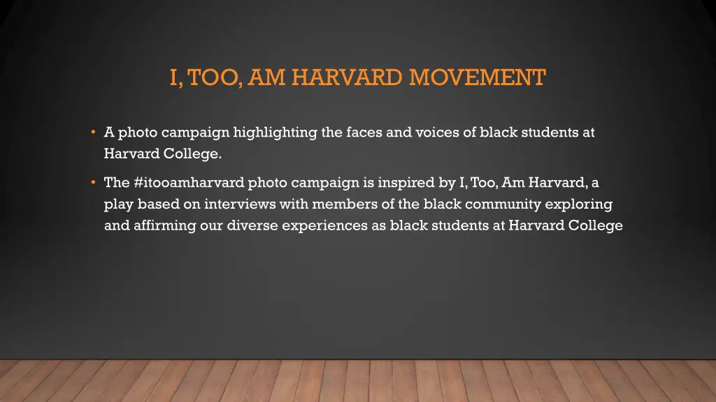 i too am harvard movement