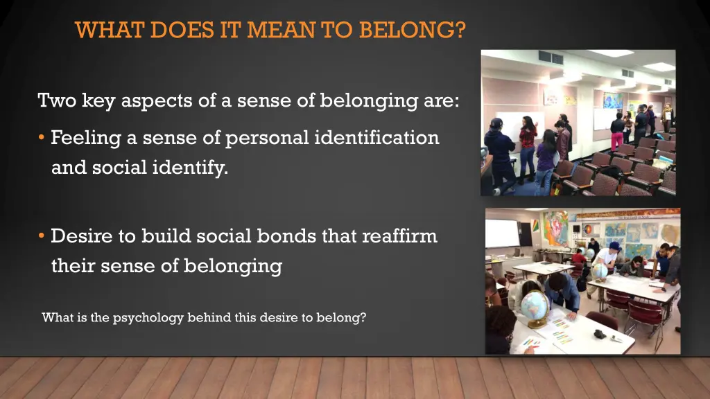 what does it mean to belong