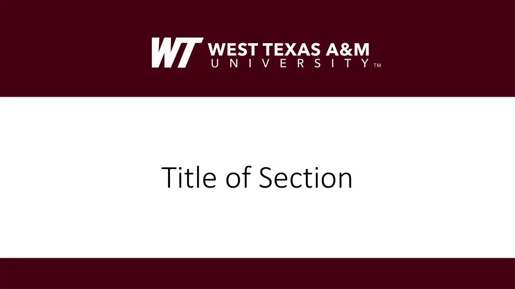 title of section