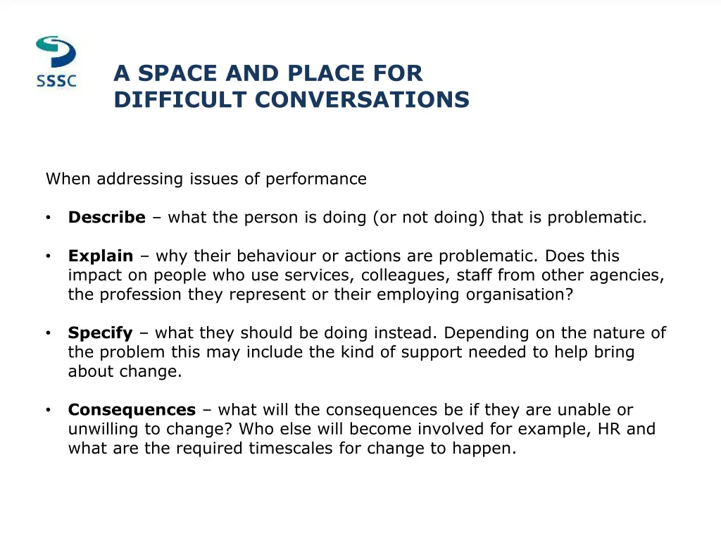 a space and place for difficult conversations