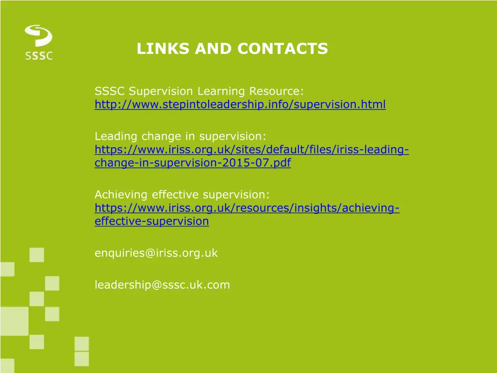 links and contacts