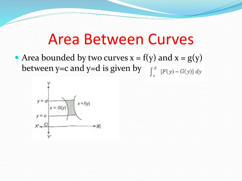 area between curves 1