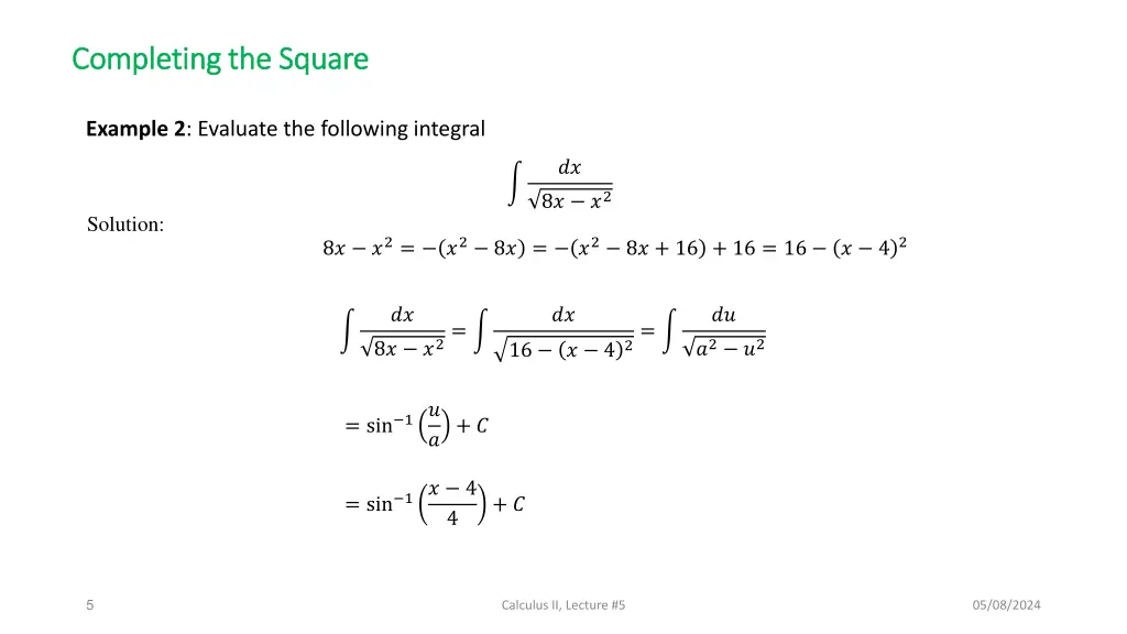 completing the square completing the square