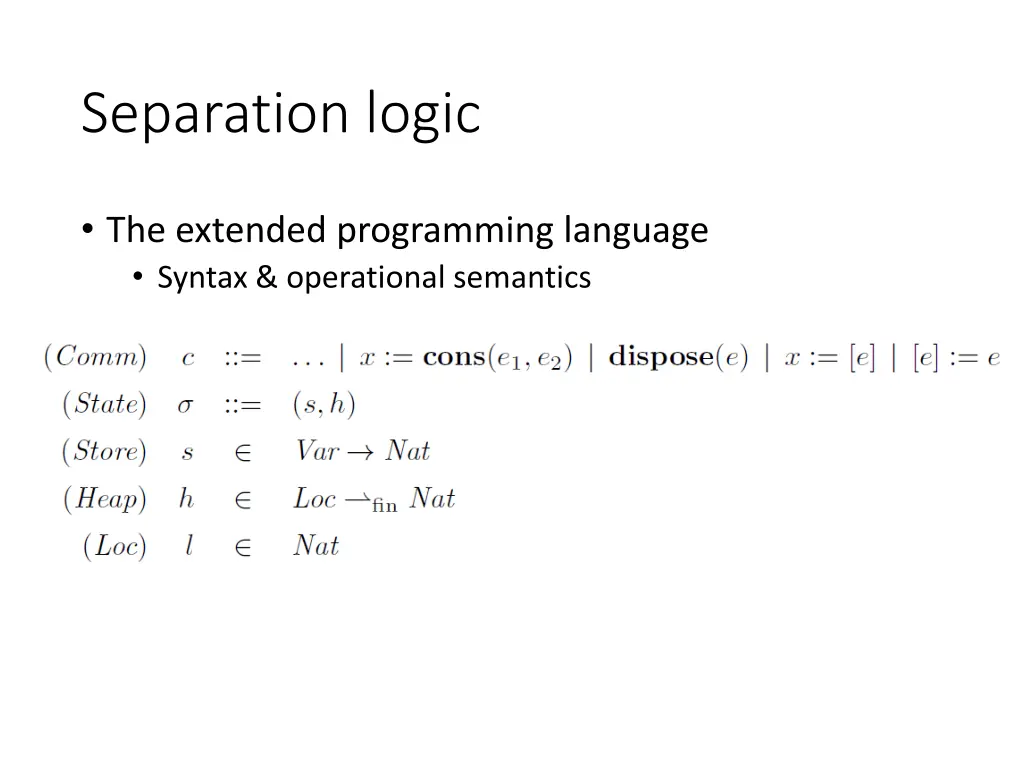 separation logic