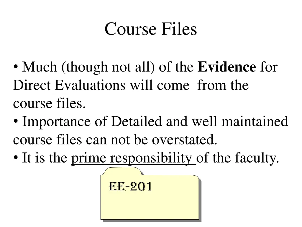 course files