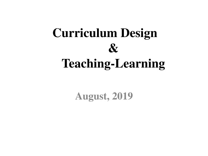 curriculum design