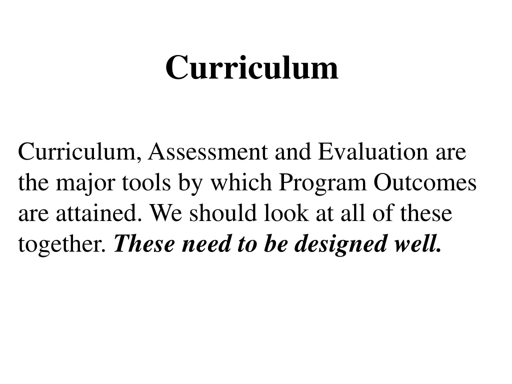 curriculum