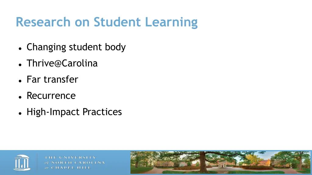 research on student learning