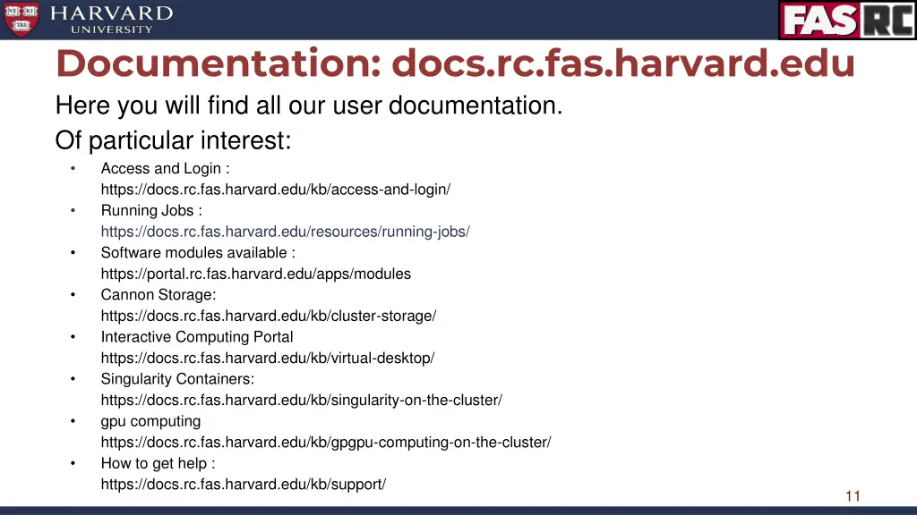 documentation docs rc fas harvard edu here