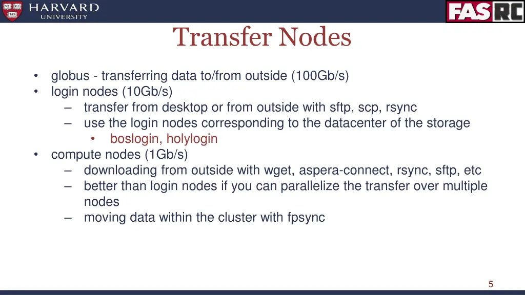 transfer nodes