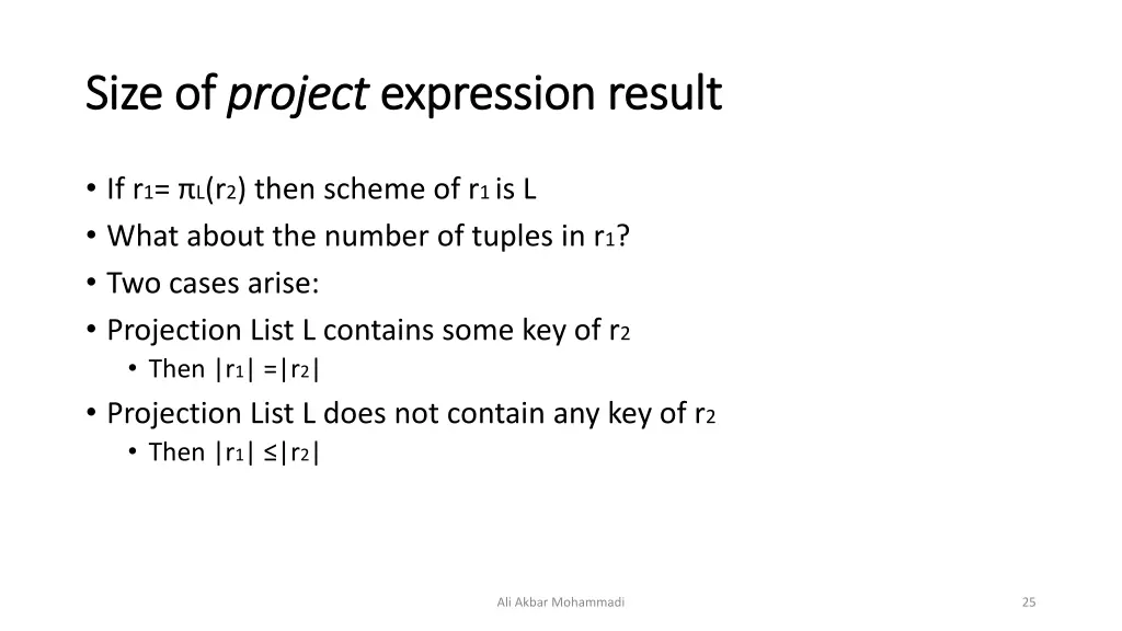 size of size of project project expression result