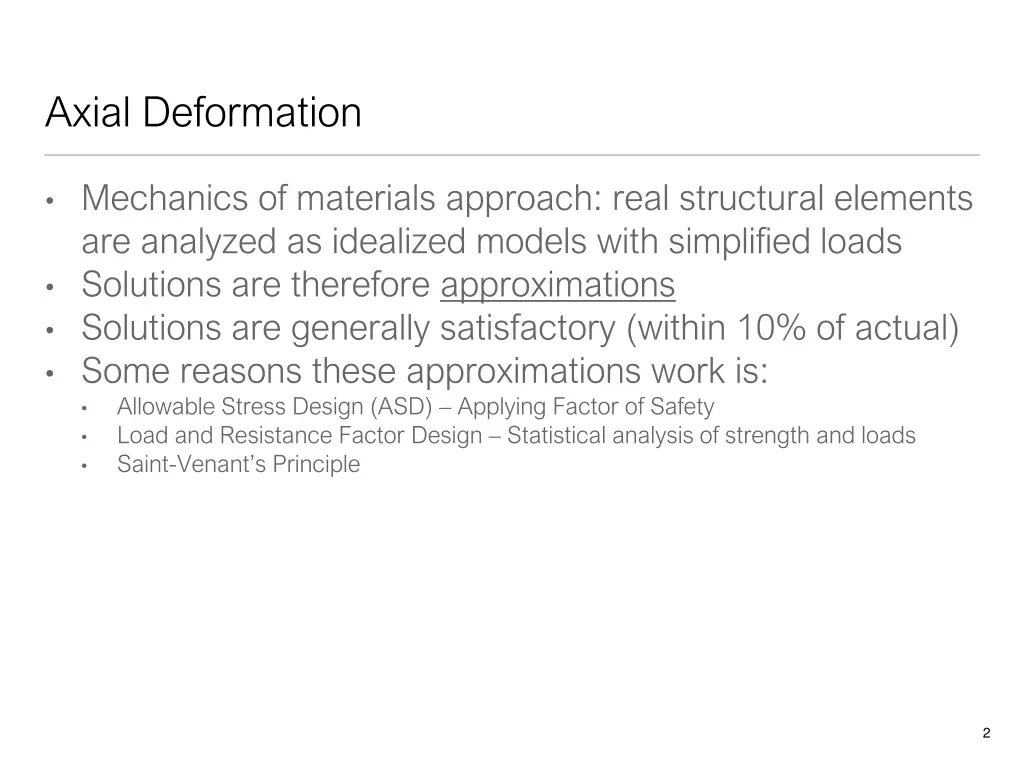 axial deformation