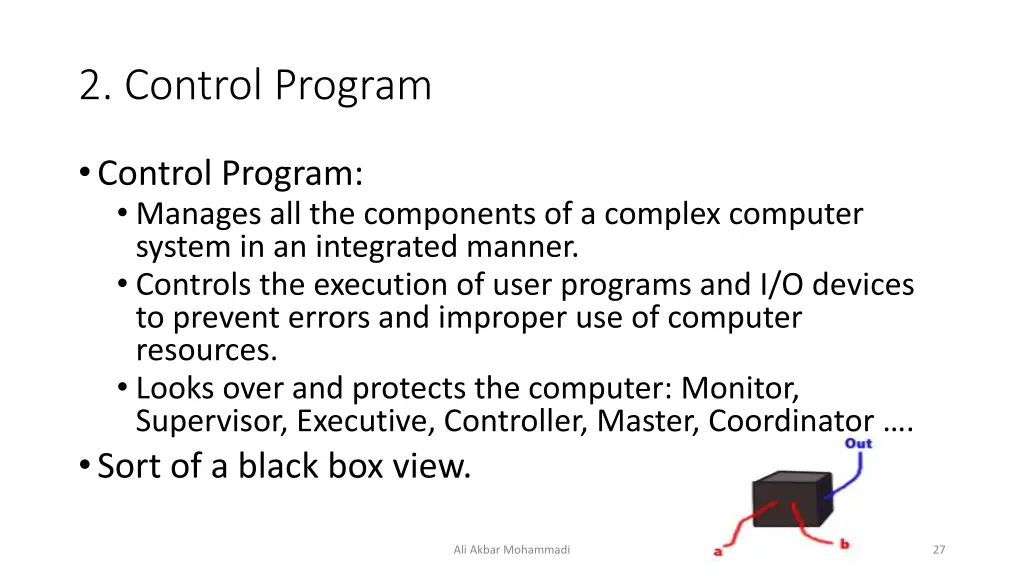 2 control program