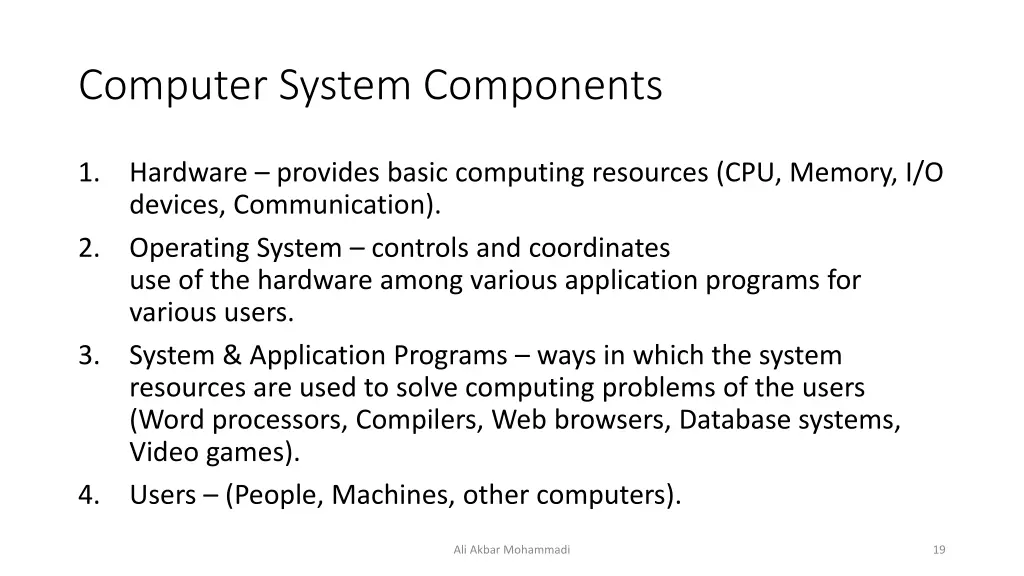 computer system components