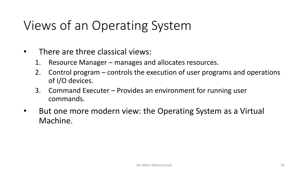 views of an operating system