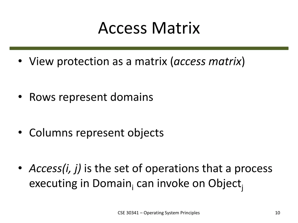 access matrix