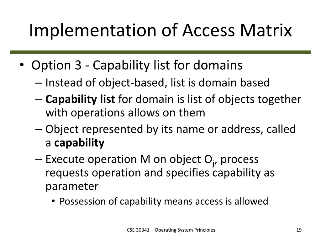 implementation of access matrix 1