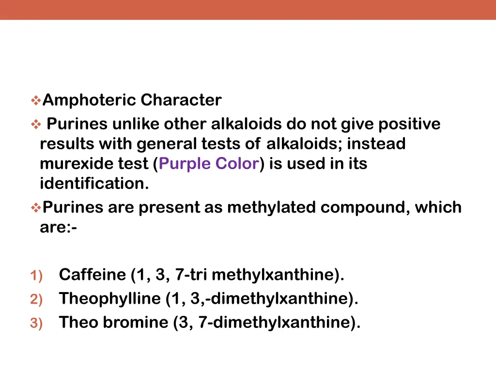 amphoteric character purines unlike other