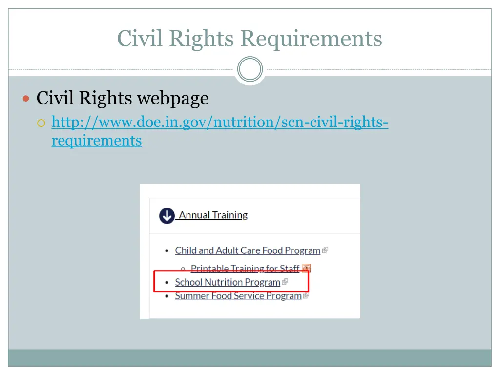 civil rights requirements 1