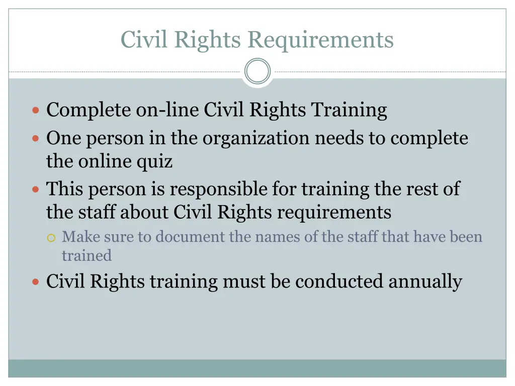 civil rights requirements