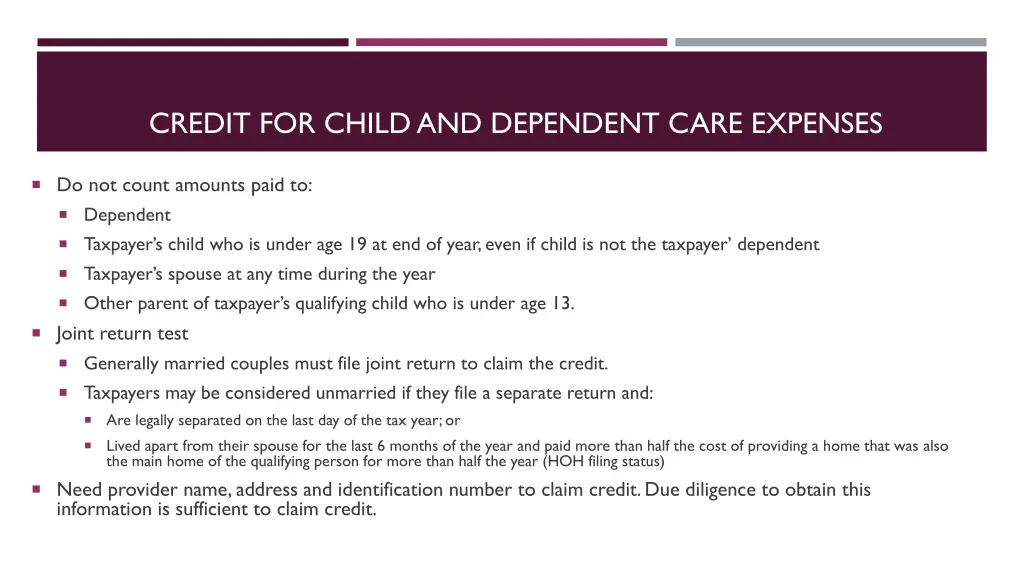 credit for child and dependent care expenses 1