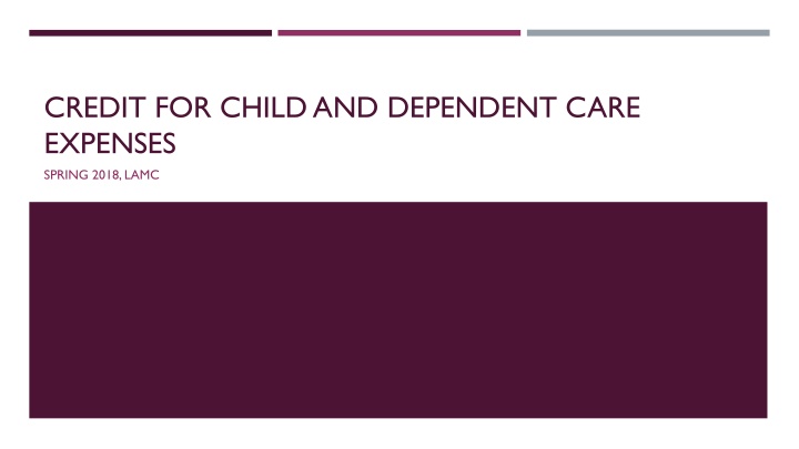 credit for child and dependent care expenses