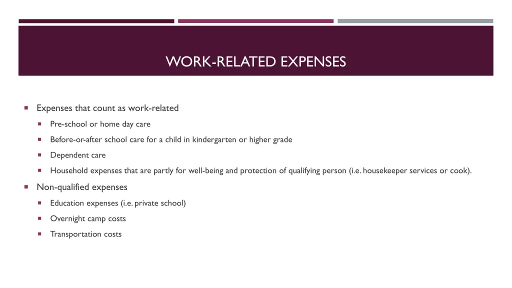 work related expenses