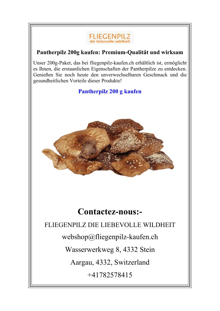 pantherpilz 200g kaufen premium qualit