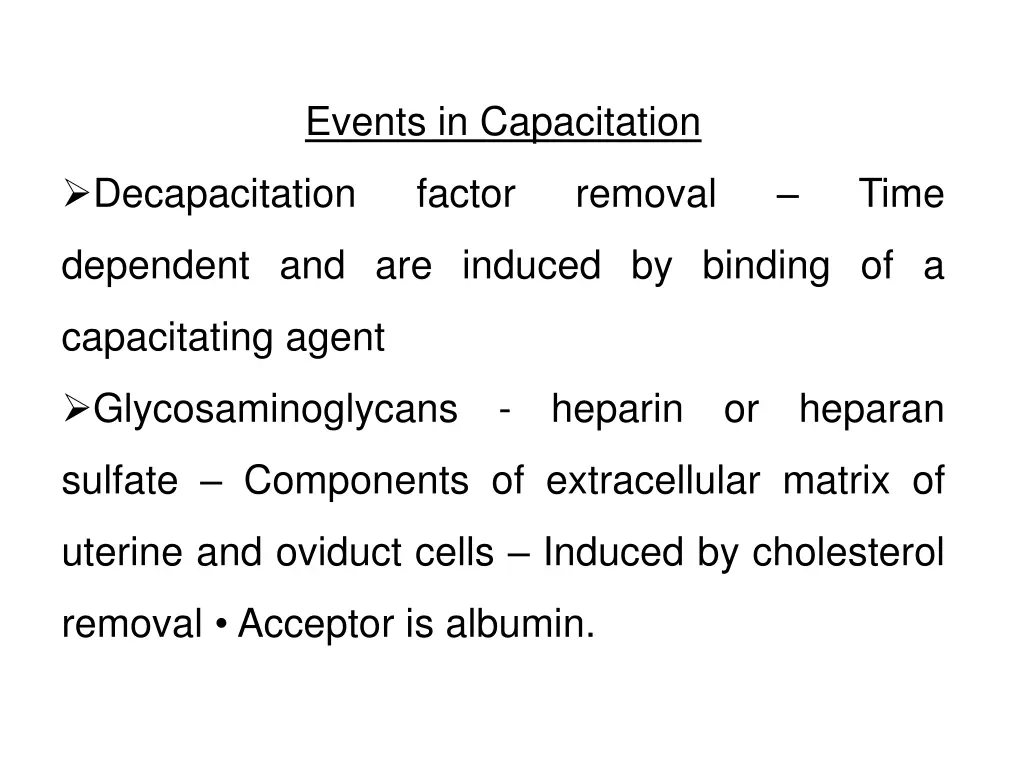 events in capacitation