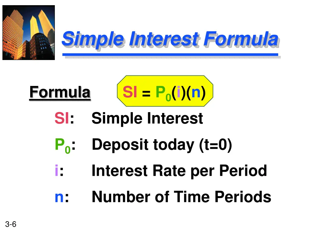 simple interest formula