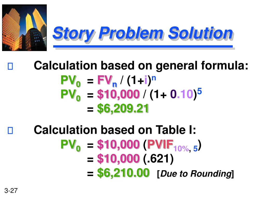 story problem solution 1