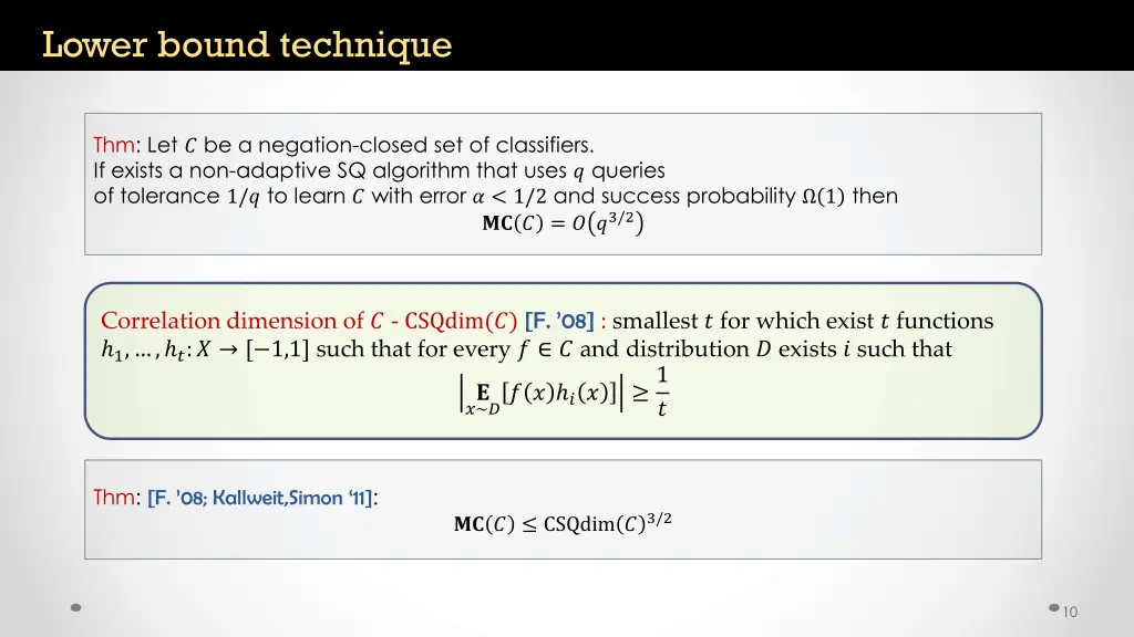 lower bound technique