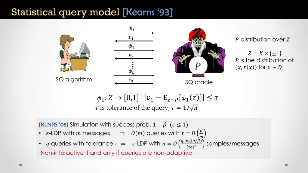 statistical query model kearns 93