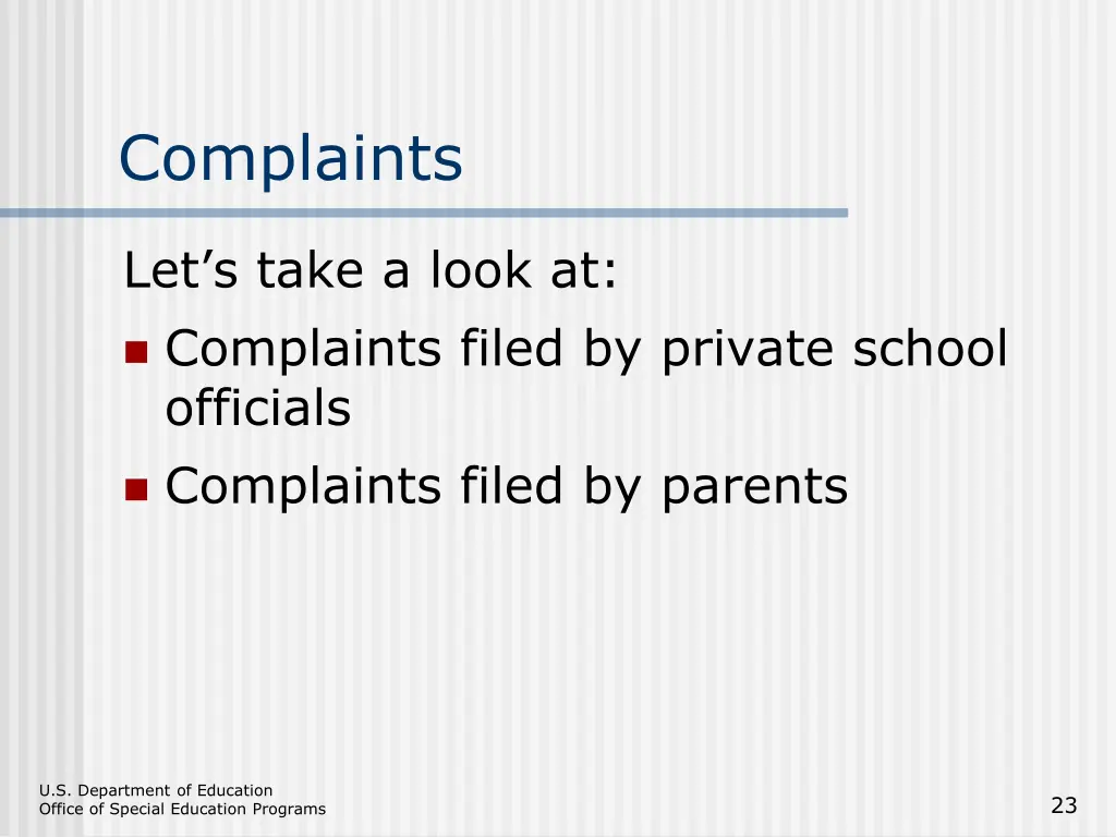 complaints