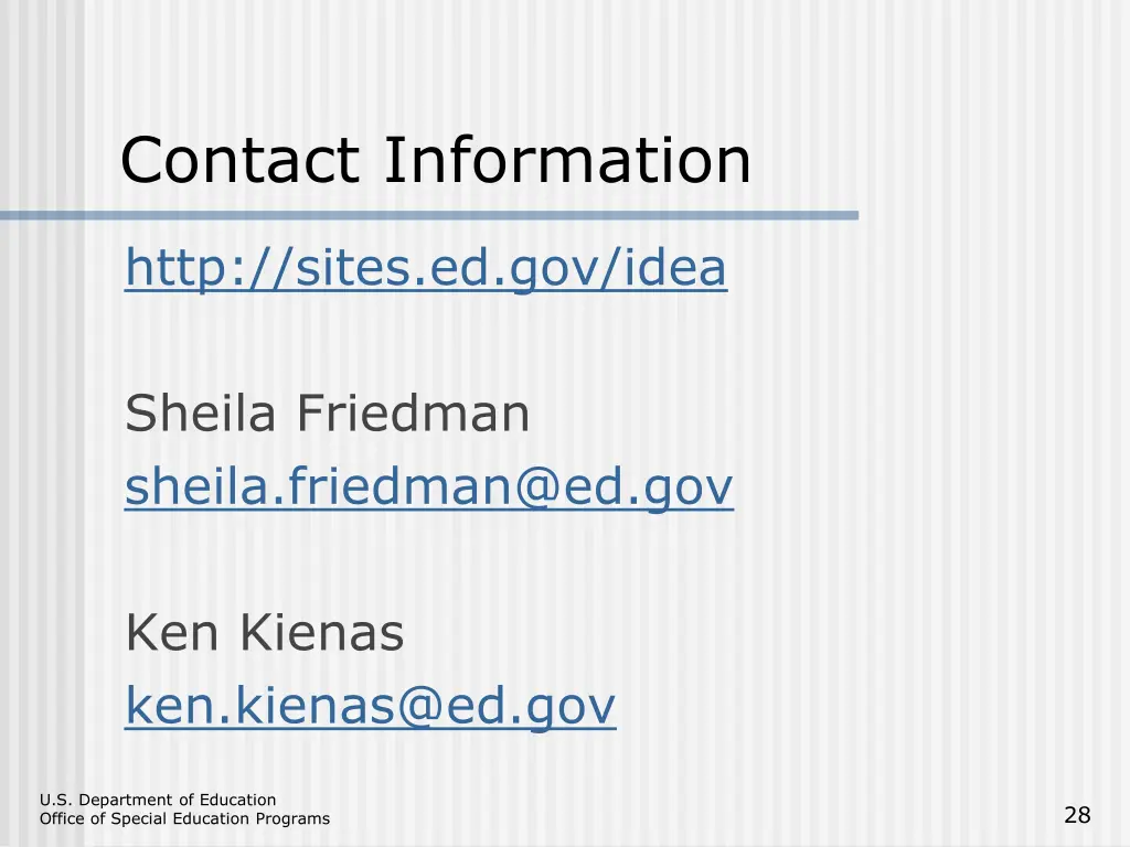 contact information