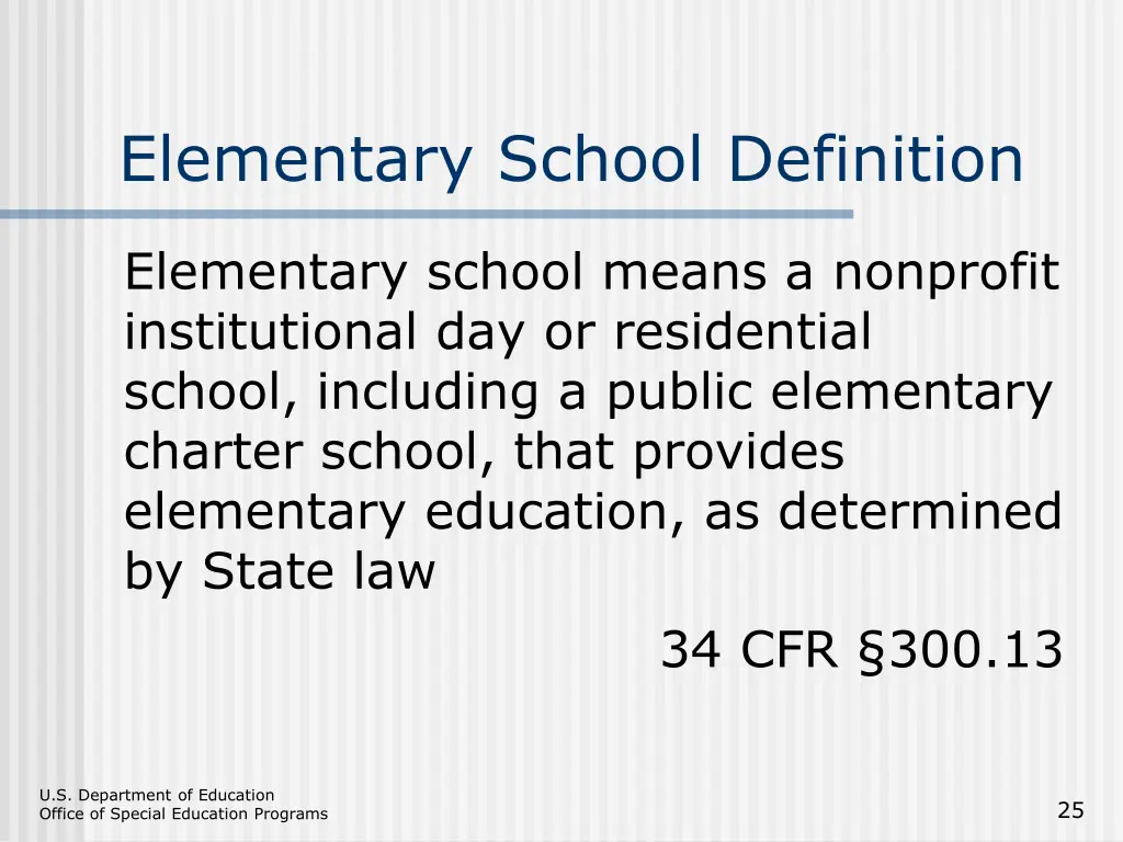 elementary school definition