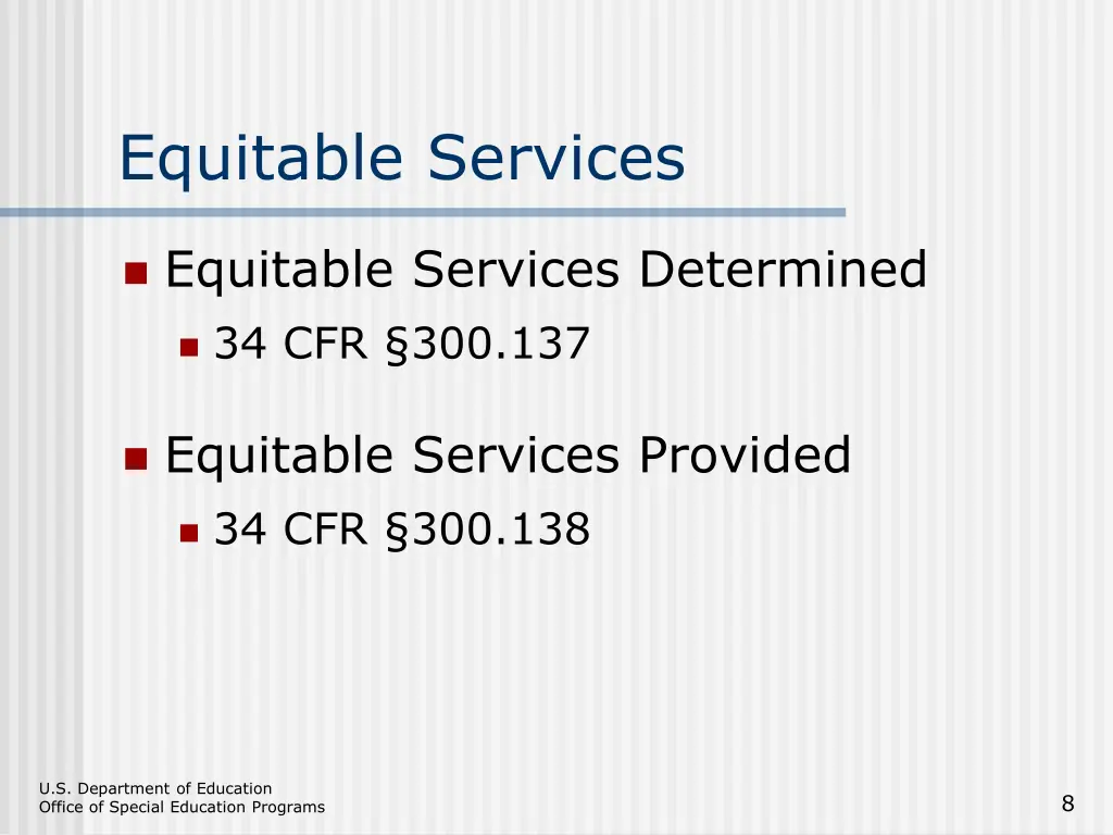 equitable services