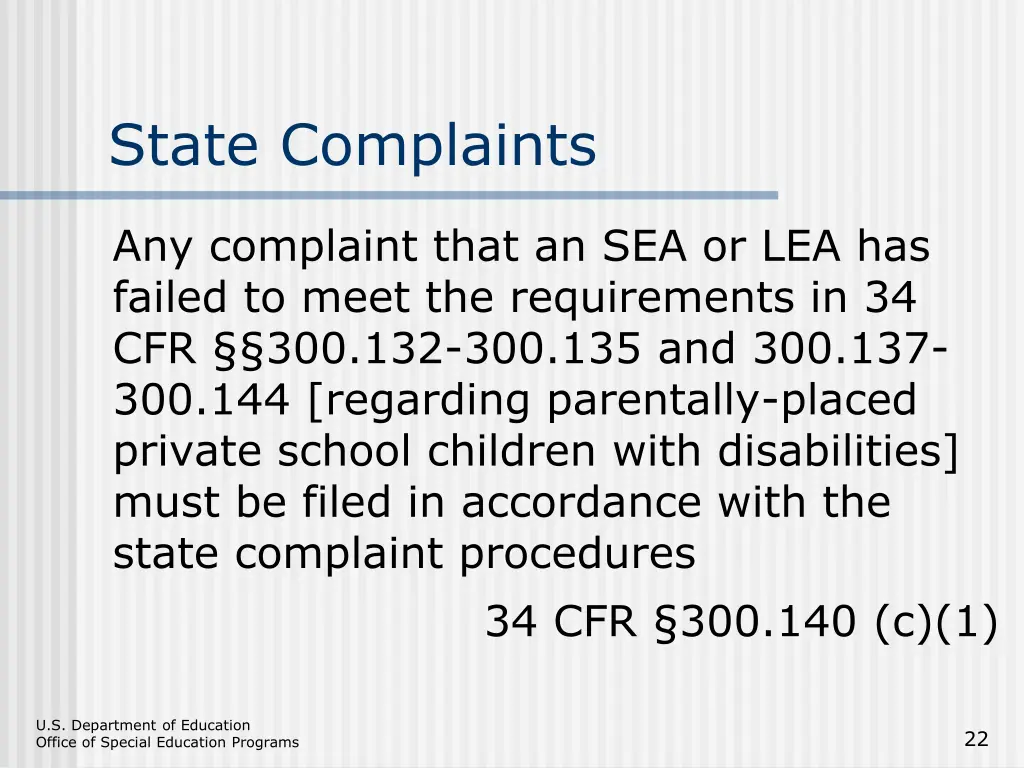 state complaints