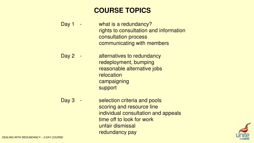 course topics