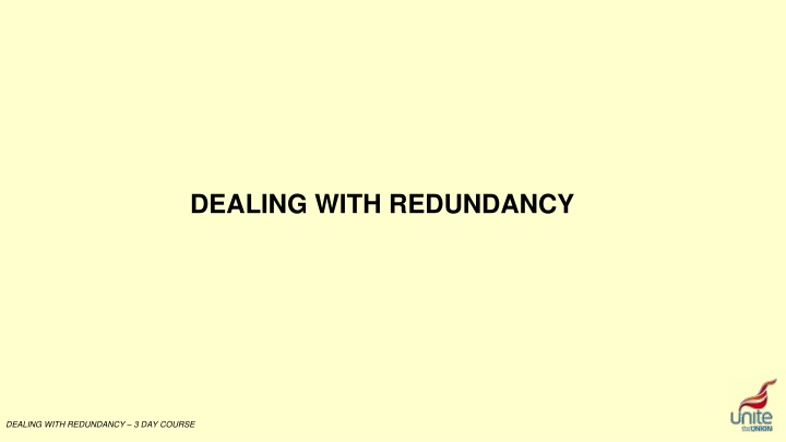 dealing with redundancy