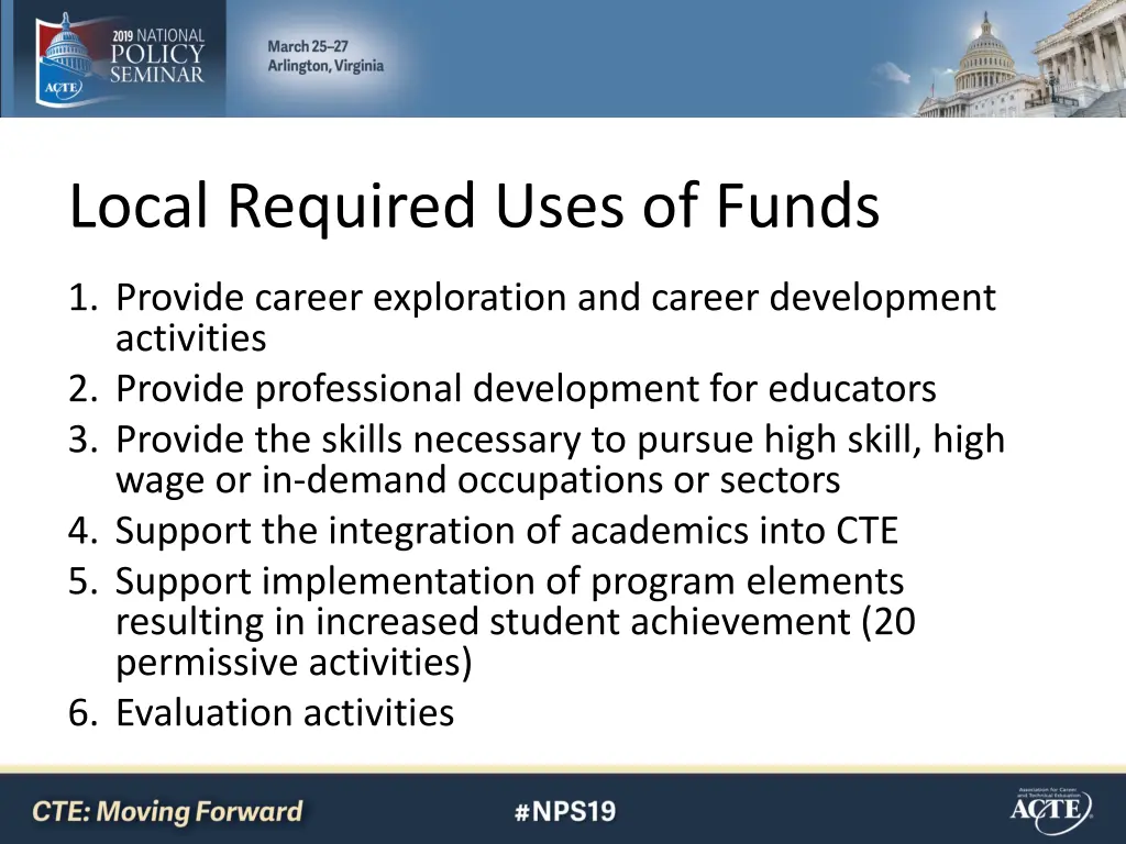 local required uses of funds 1