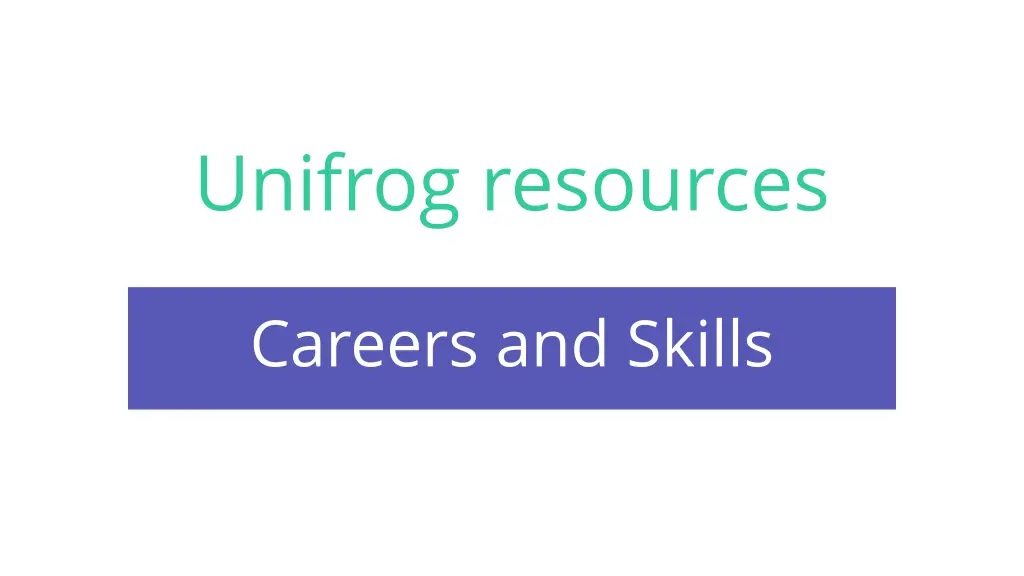 unifrog resources