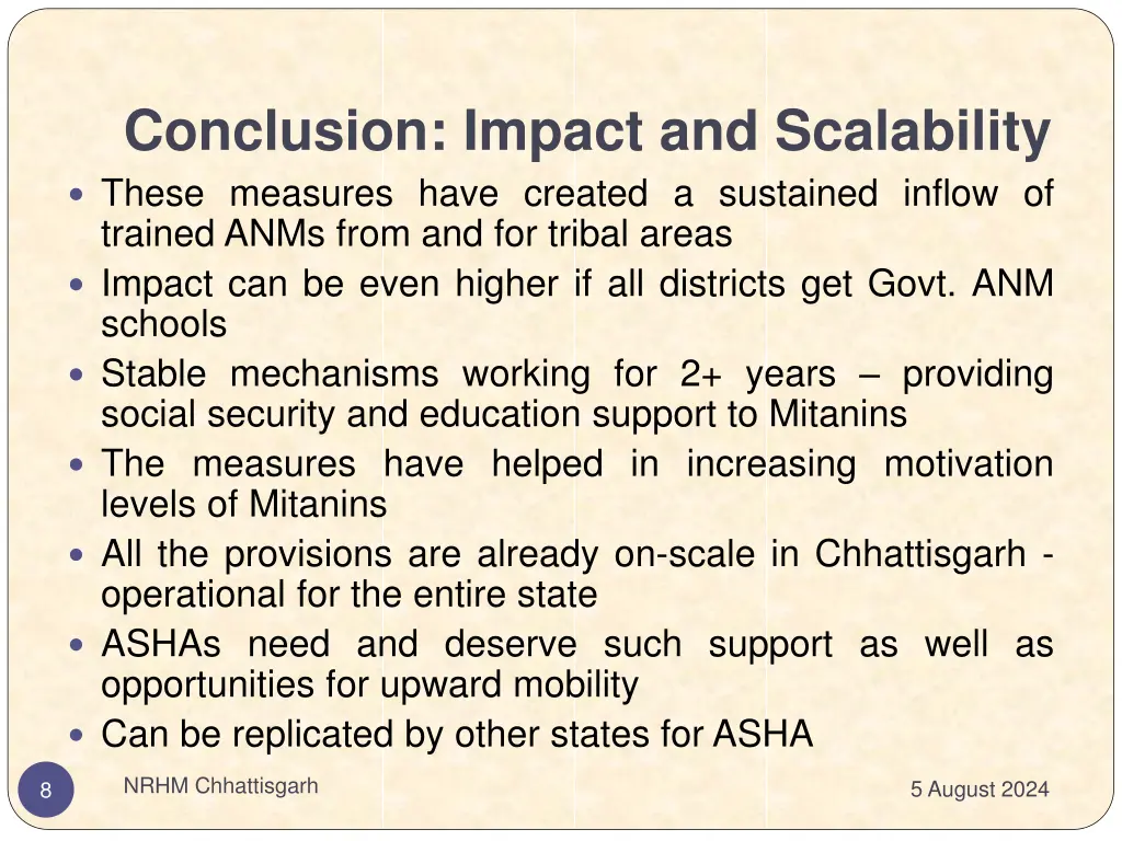 conclusion impact and scalability these measures