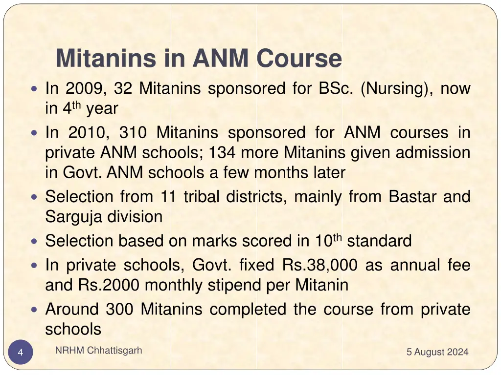 mitanins in anm course