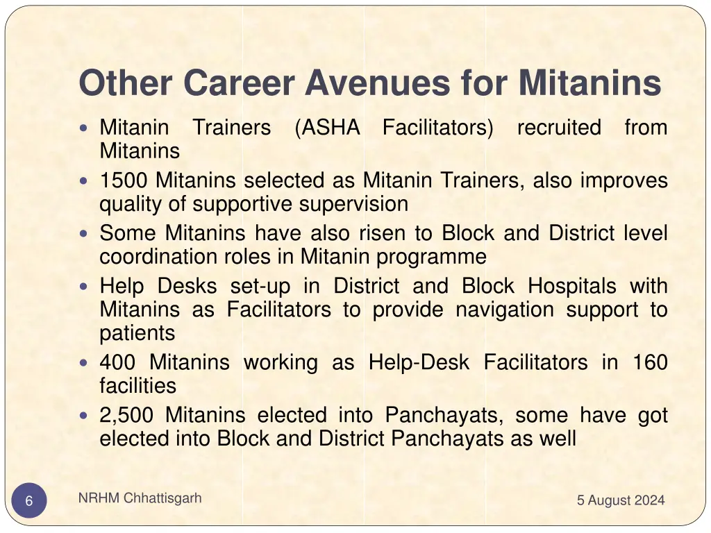 other career avenues for mitanins