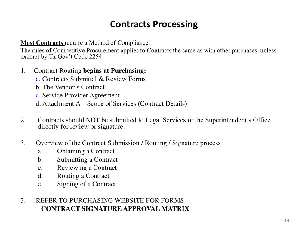 contracts processing