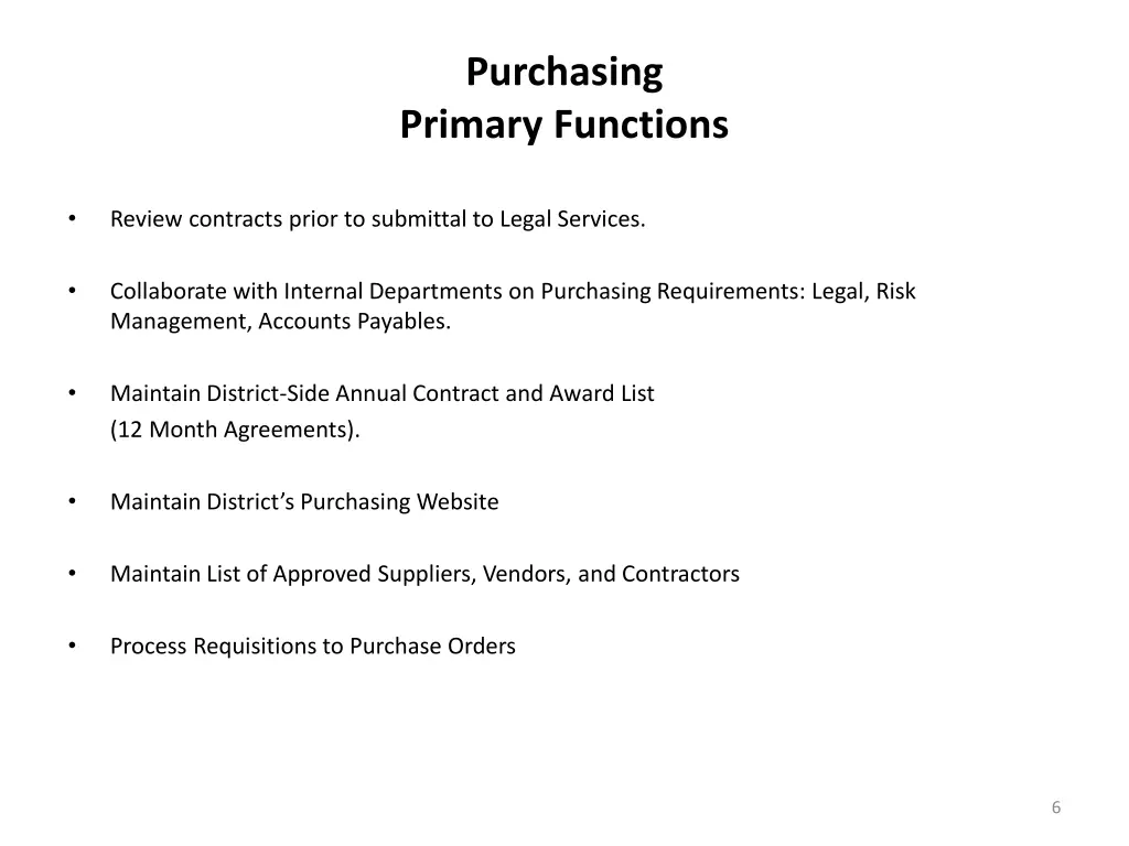 purchasing primary functions 1